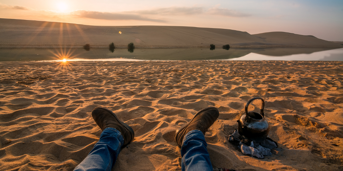 Pause pique nique au bord du lac