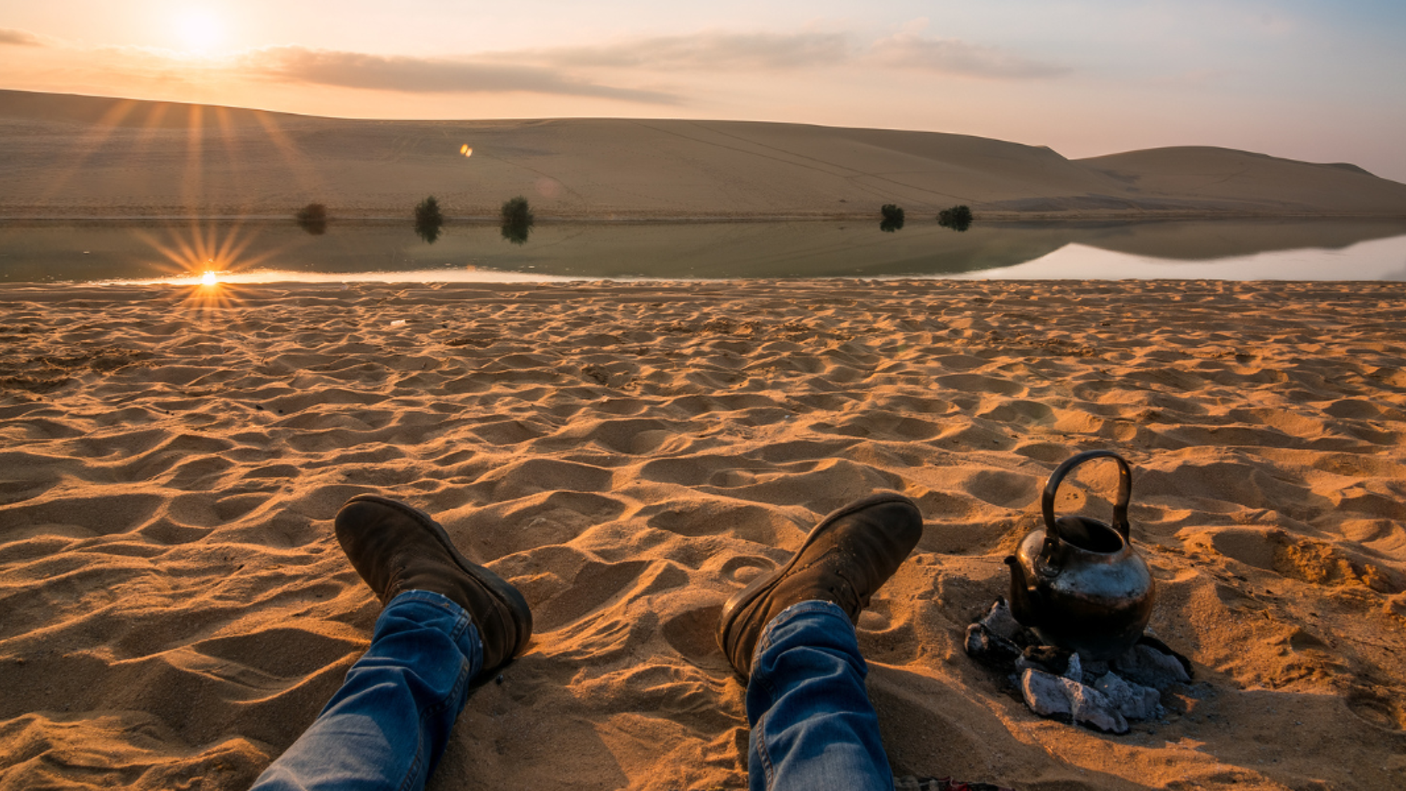 Pause pique nique au bord du lac