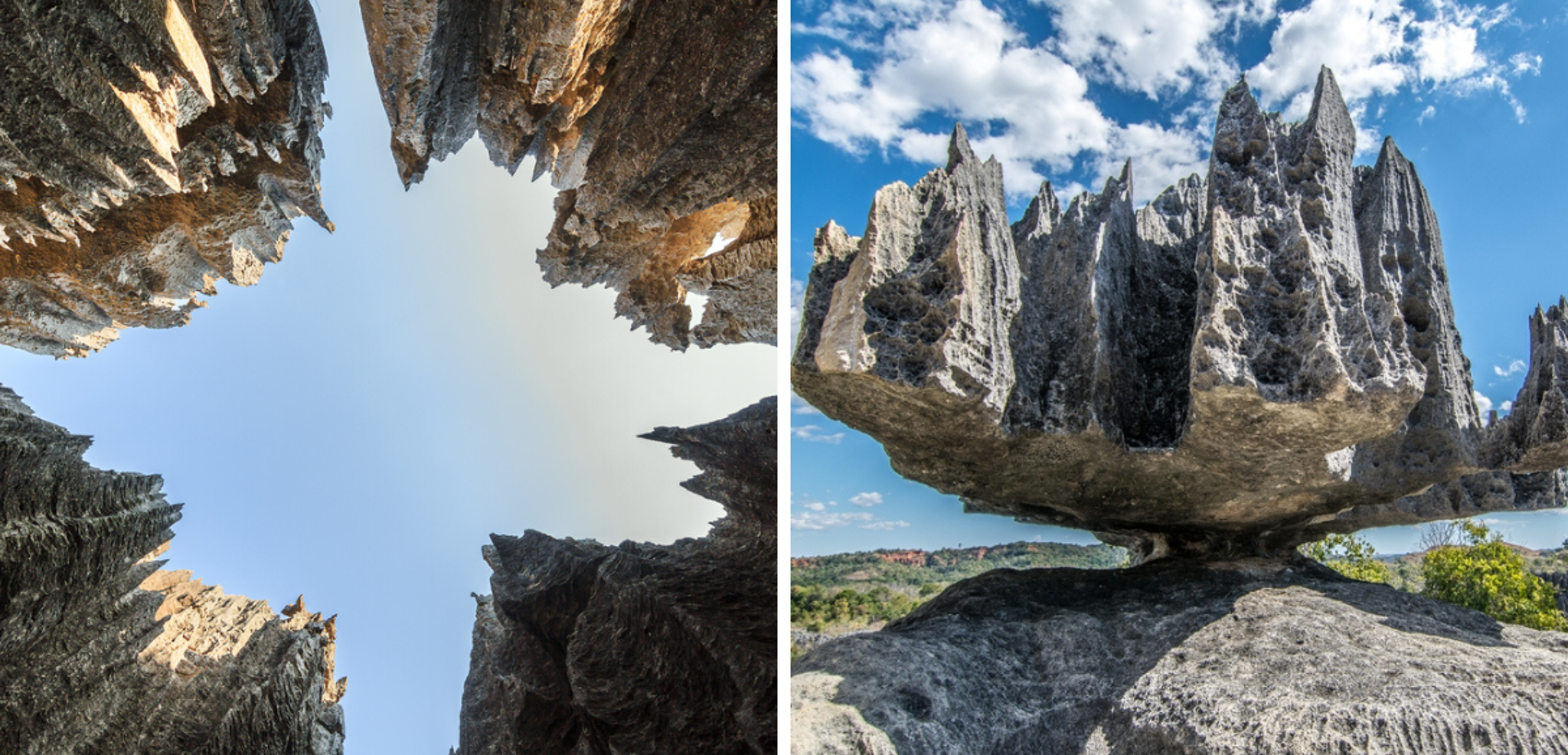 Emerveillez vous devant des formations étonnantes des Petits et Grands Tsingys !