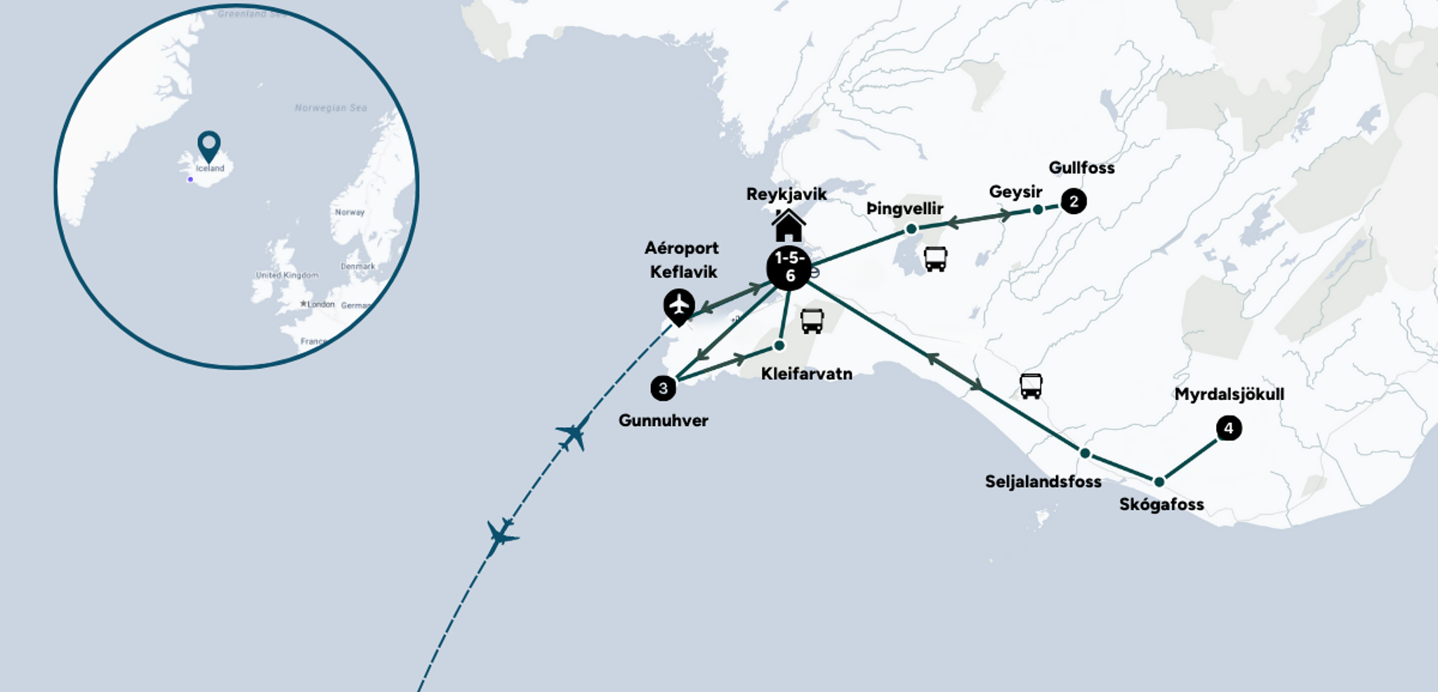 L'itinéraire de votre aventure