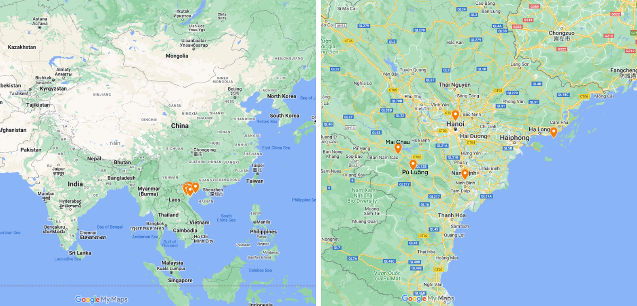 Votre itinéraire à travers le Vietnam