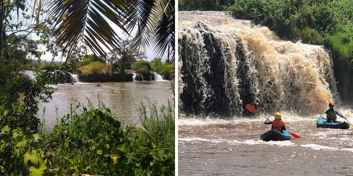 En kayak sur la rivière Tana de Sagana