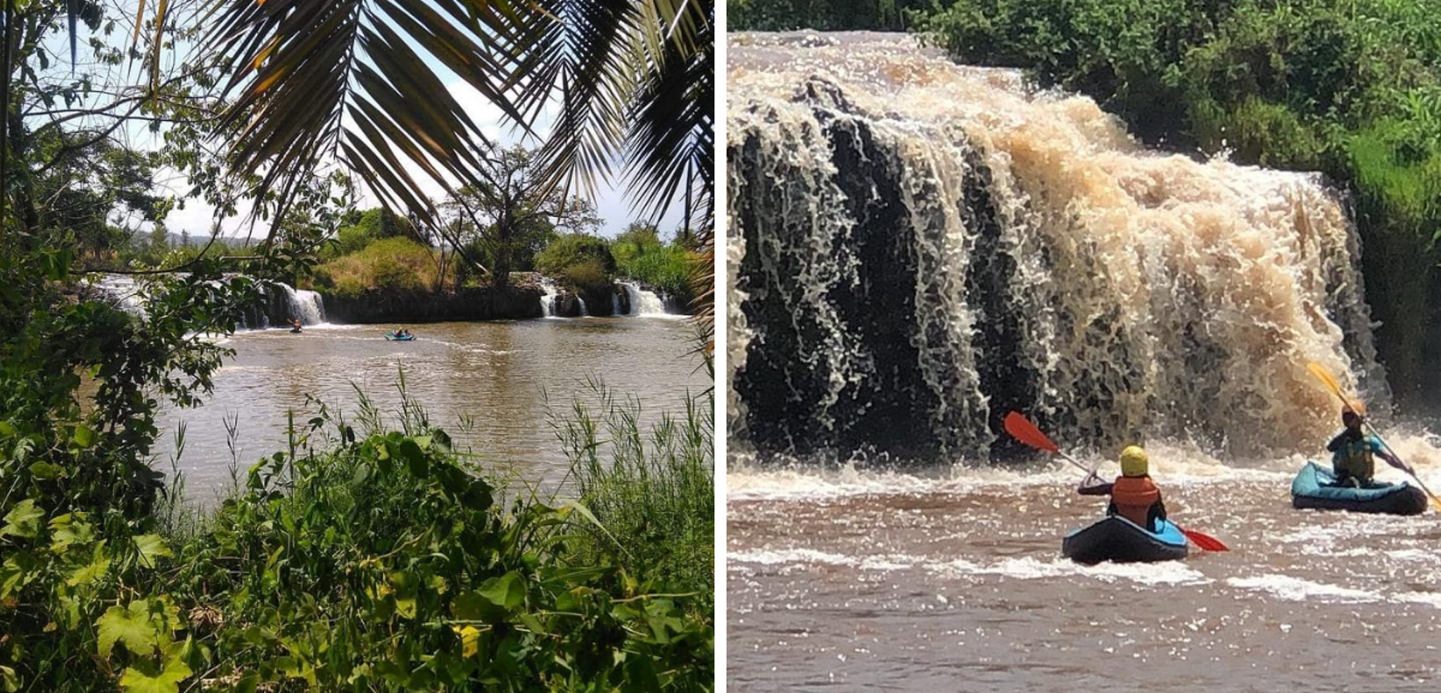 En kayak sur la rivière Tana de Sagana