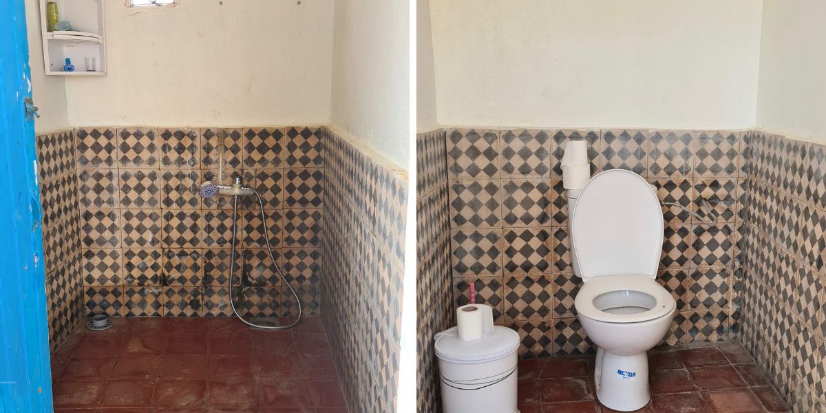 Avec sanitaires communs