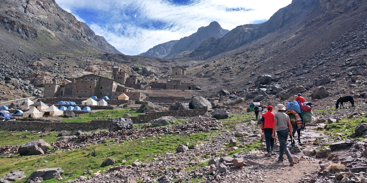 L'arrivée au bivouac, près du refuge - jour 2 