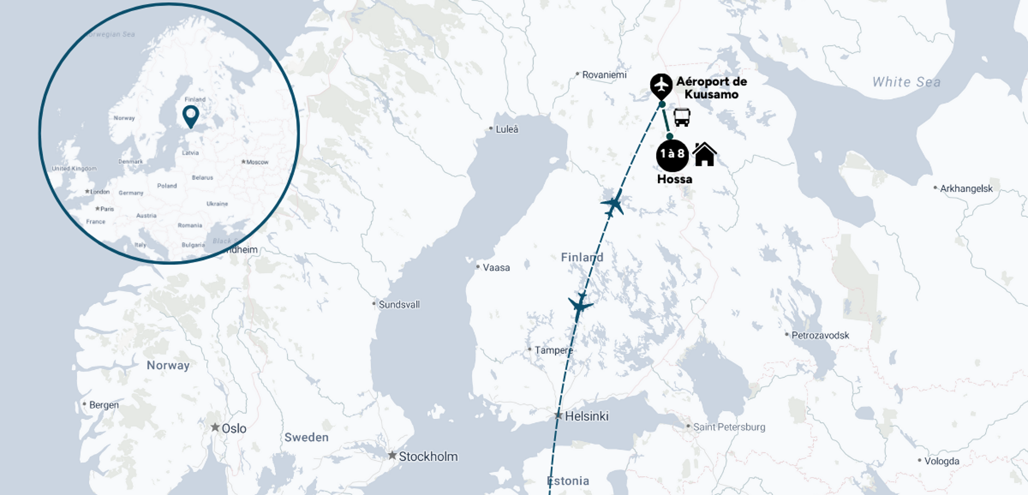 L'itinéraire de ce voyage