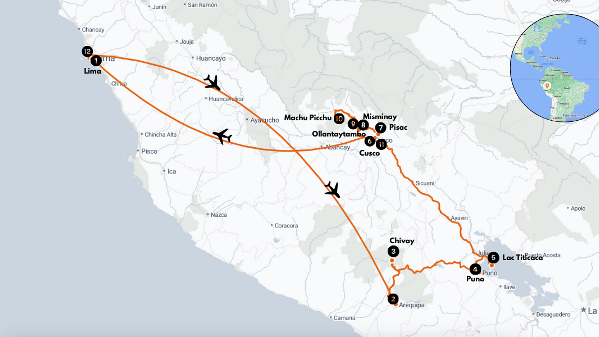 Votre périple à travers le Pérou