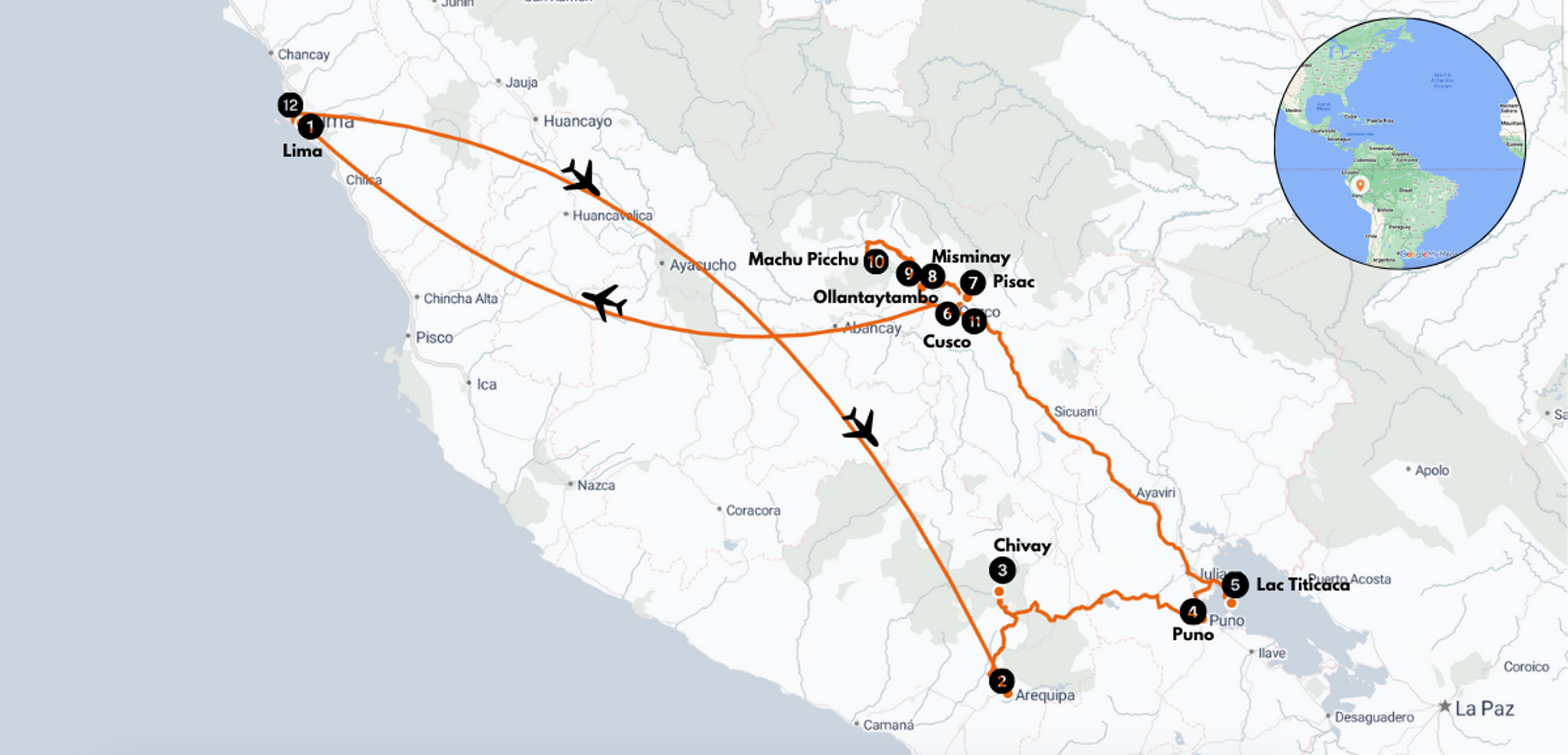 Votre périple à travers le Pérou