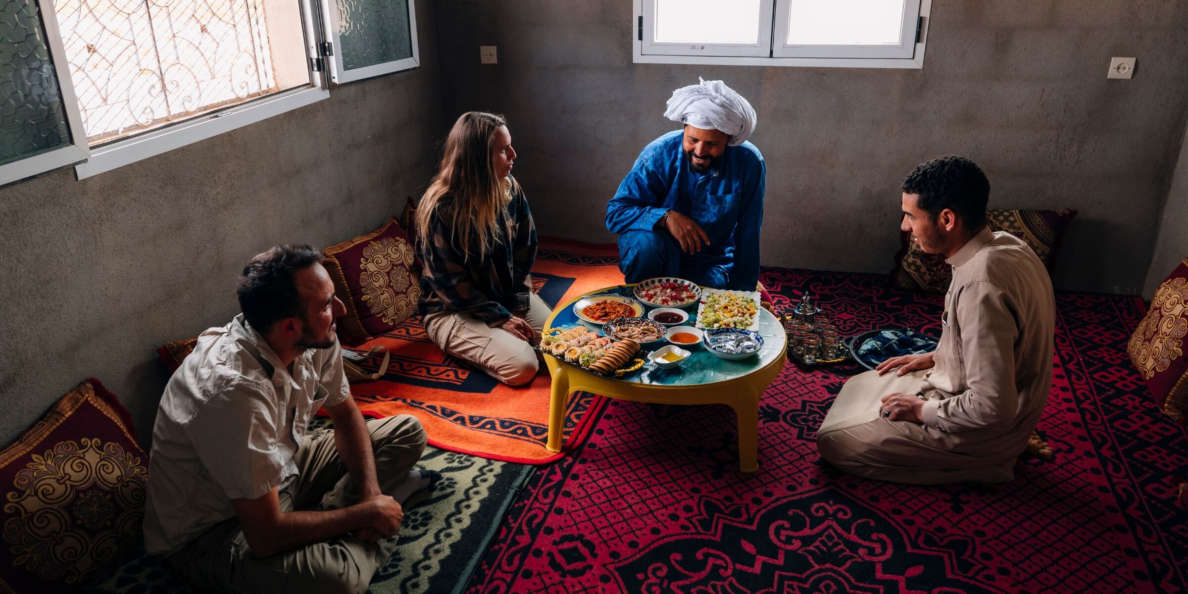 Déjeuner chez l'habitant, Tazzarine, Maroc ©Julien Fabro