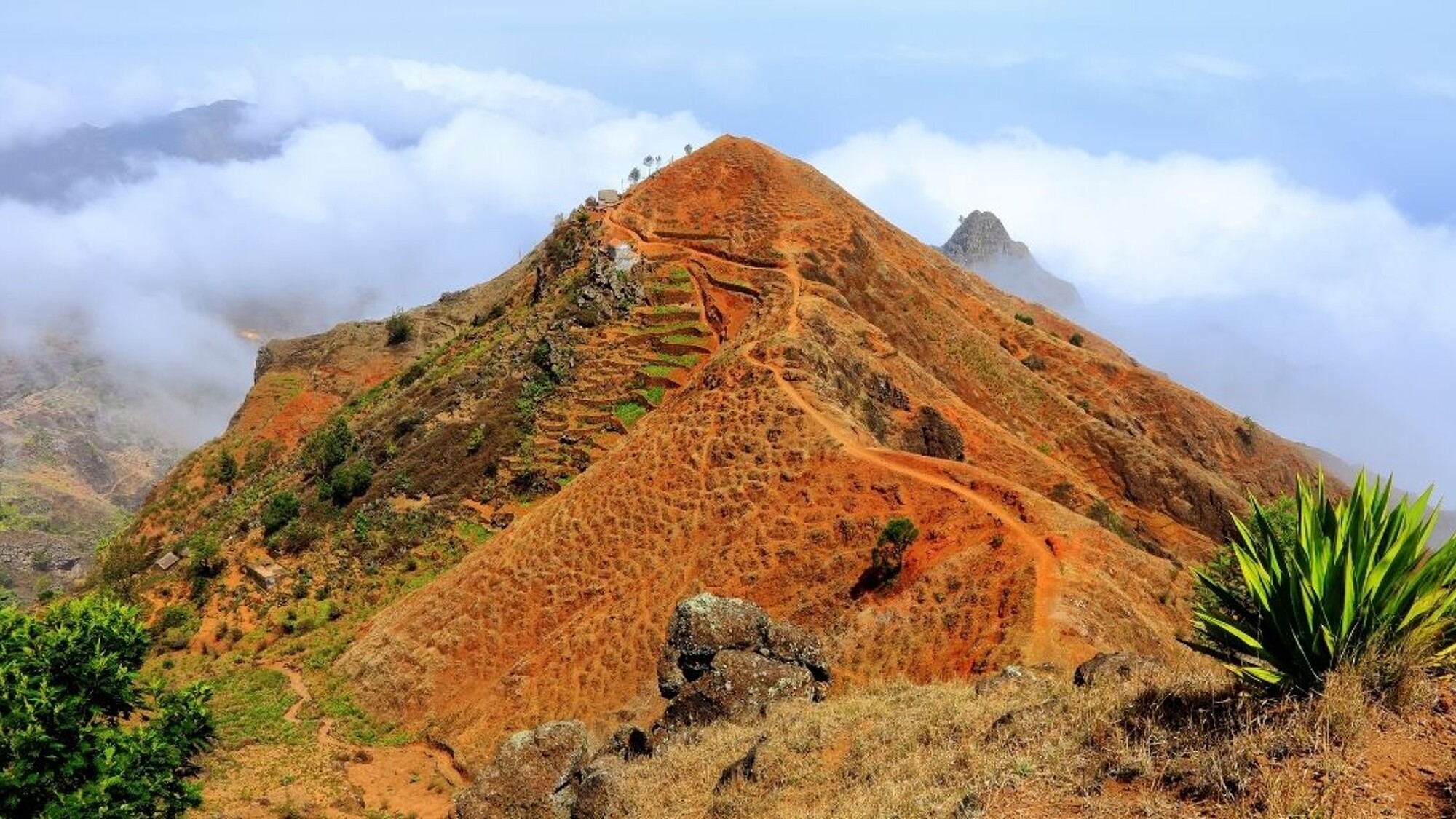 Sur la route du Pico Da Cruz, Santo Antão, Cap-Vert