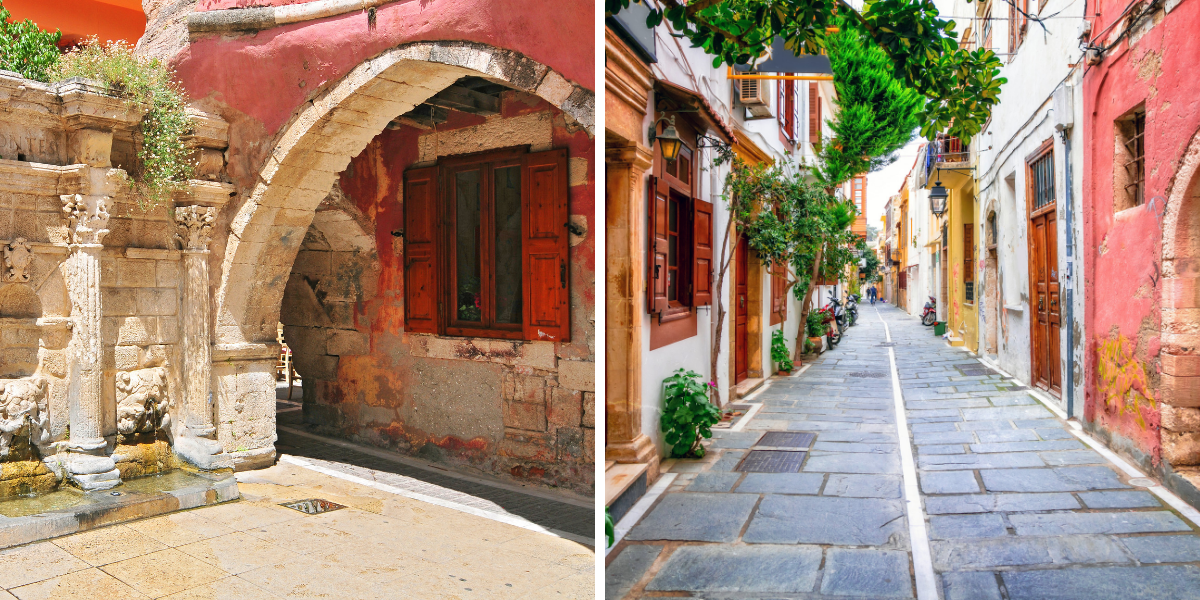 Flânez dans les petites ruelles colorées de Rethymnon 