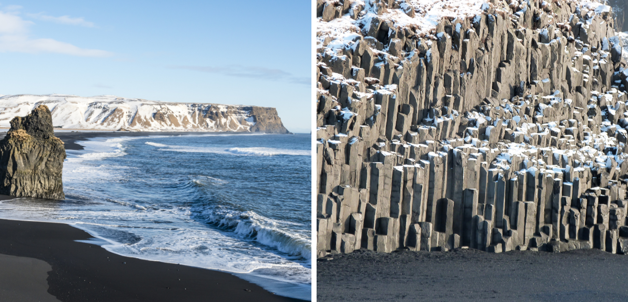 Sa plage noire et ses orgues basaltiques