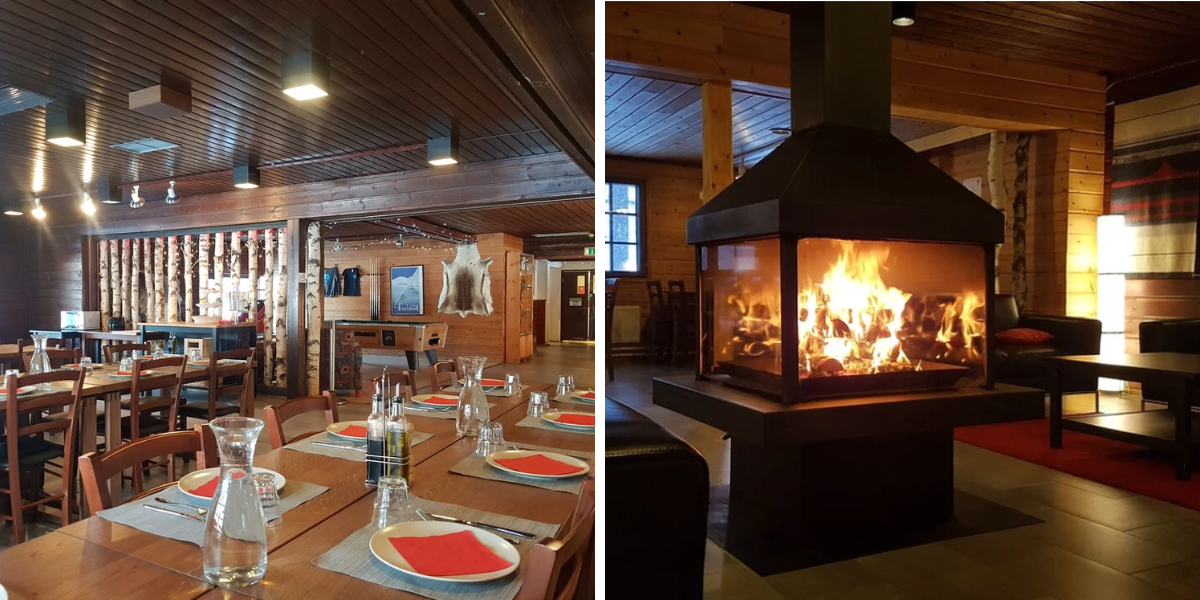 Partagez vos repas et passez la soirée autour du feu