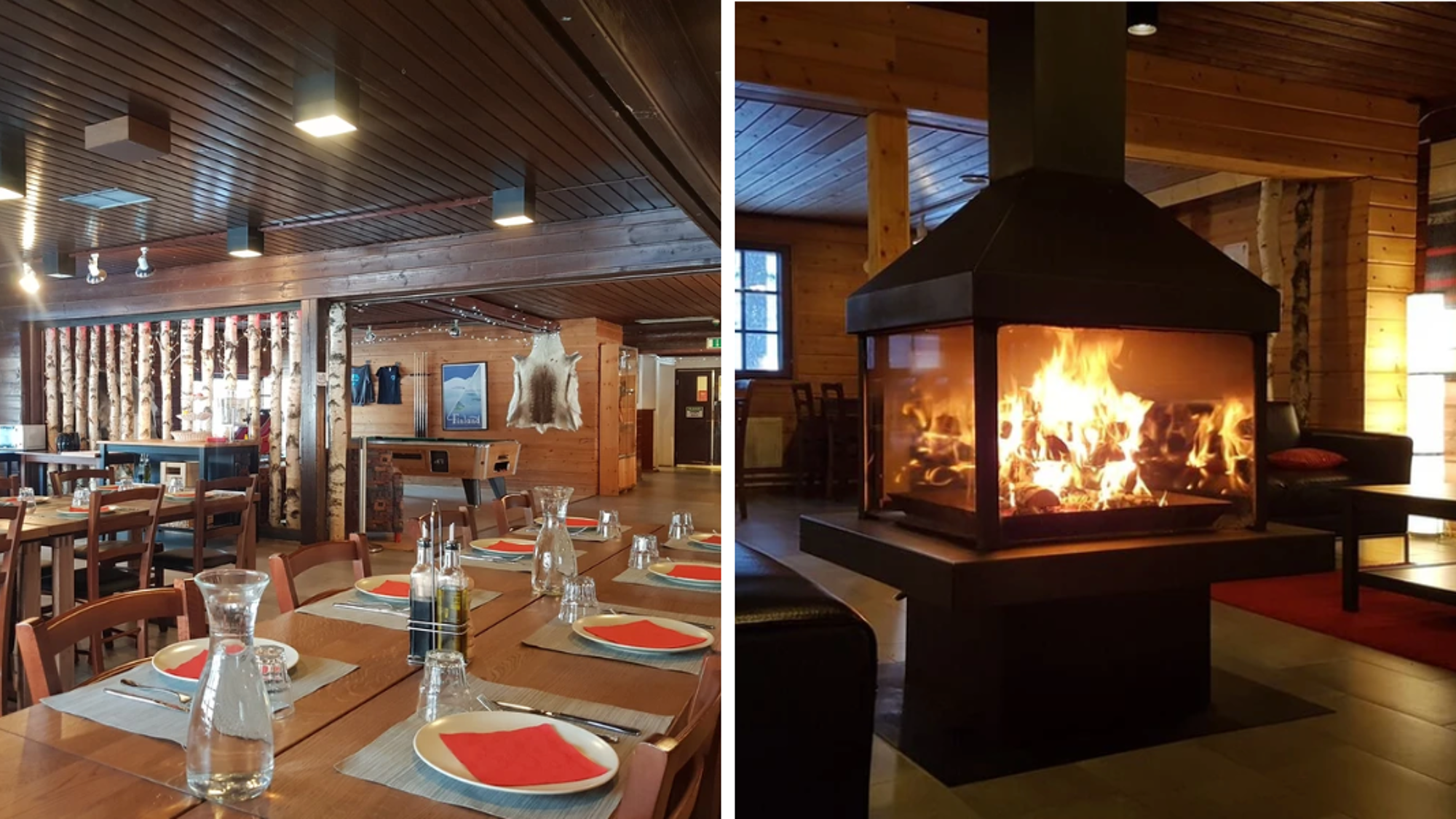 Partagez vos repas et passez la soirée autour du feu