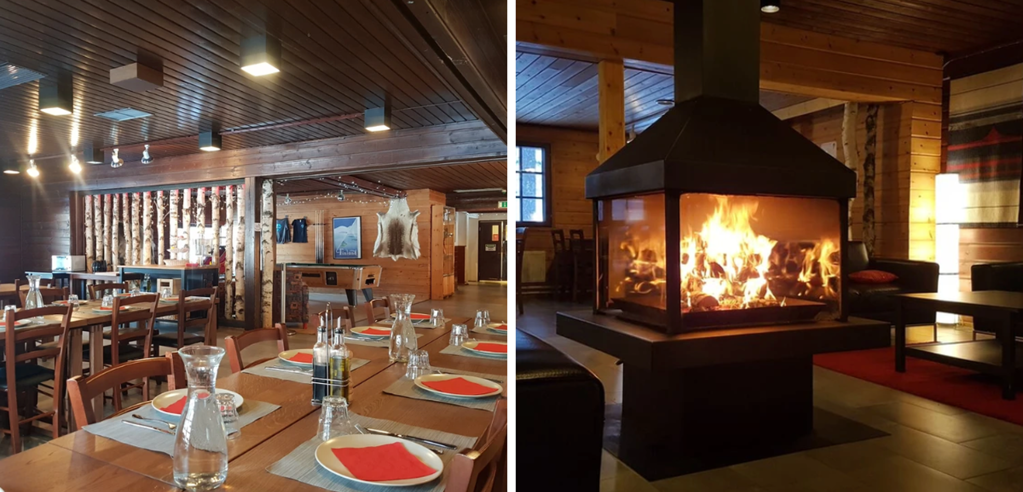 Partagez vos repas et passez la soirée autour du feu