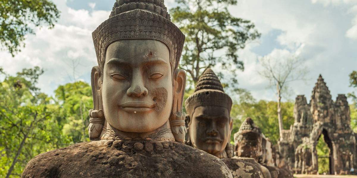 Les géants devant la porte d'Angkor Thom - jour 9 
