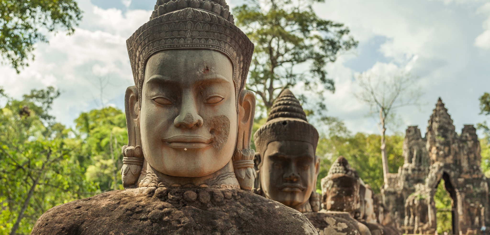 Les géants devant la porte d'Angkor Thom - jour 9