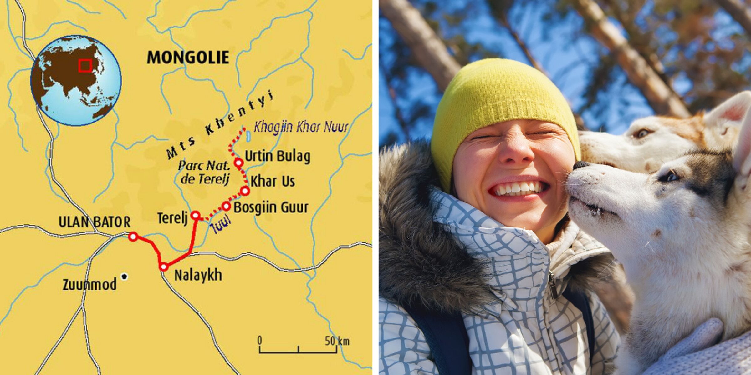 Votre parcours dans le parc national de Terelj