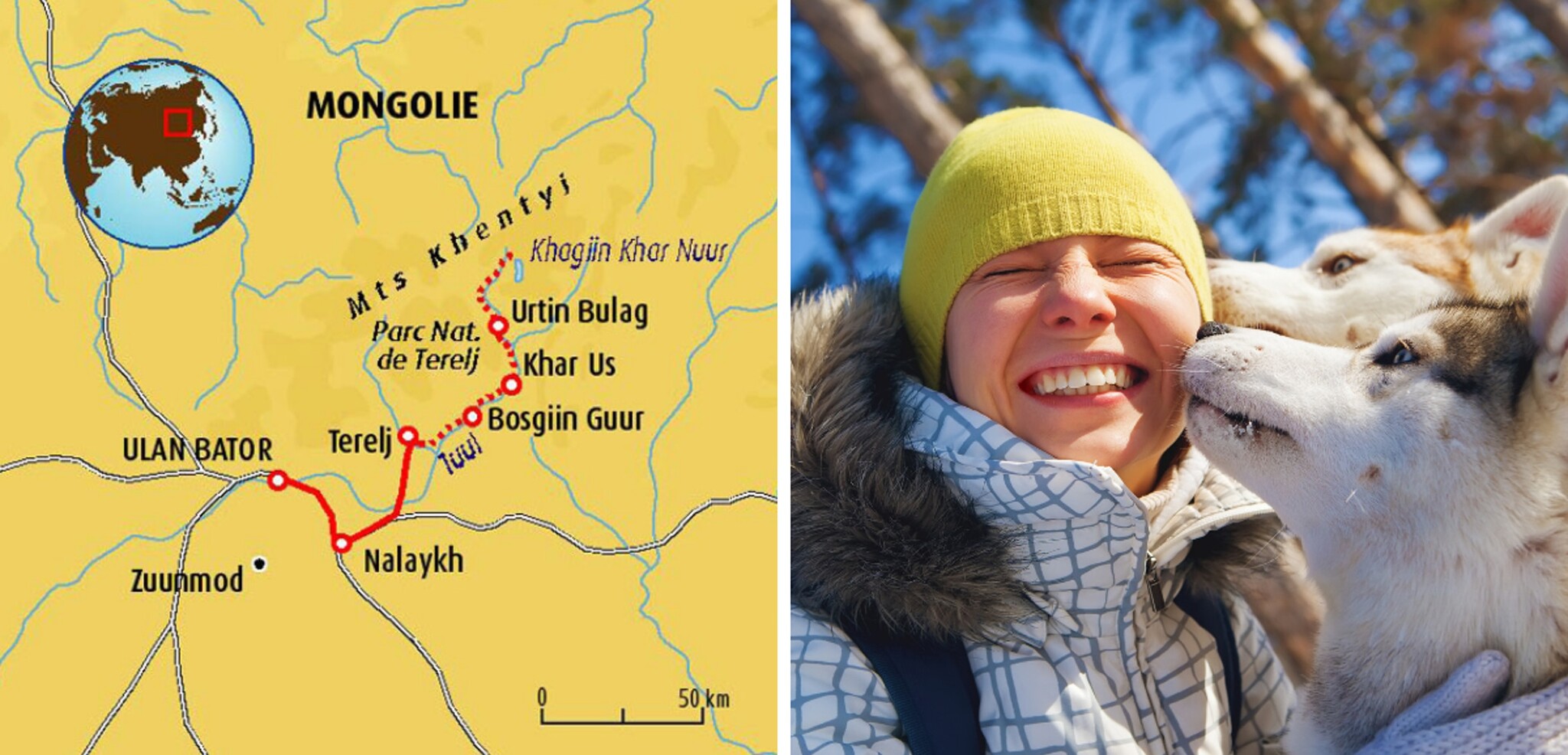 Votre parcours dans le parc national de Terelj