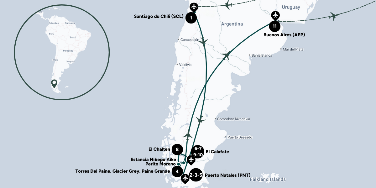 L'itinéraire de votre aventure 