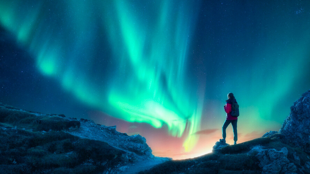 Aurores boréales (phénomène naturel imprévisible), Islande