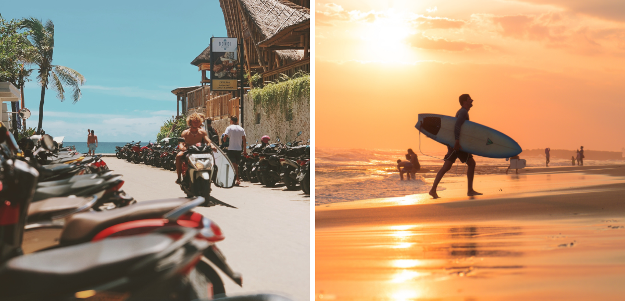 Votre aventure débute à Canggu, entre spots de surf et quartiers branchés