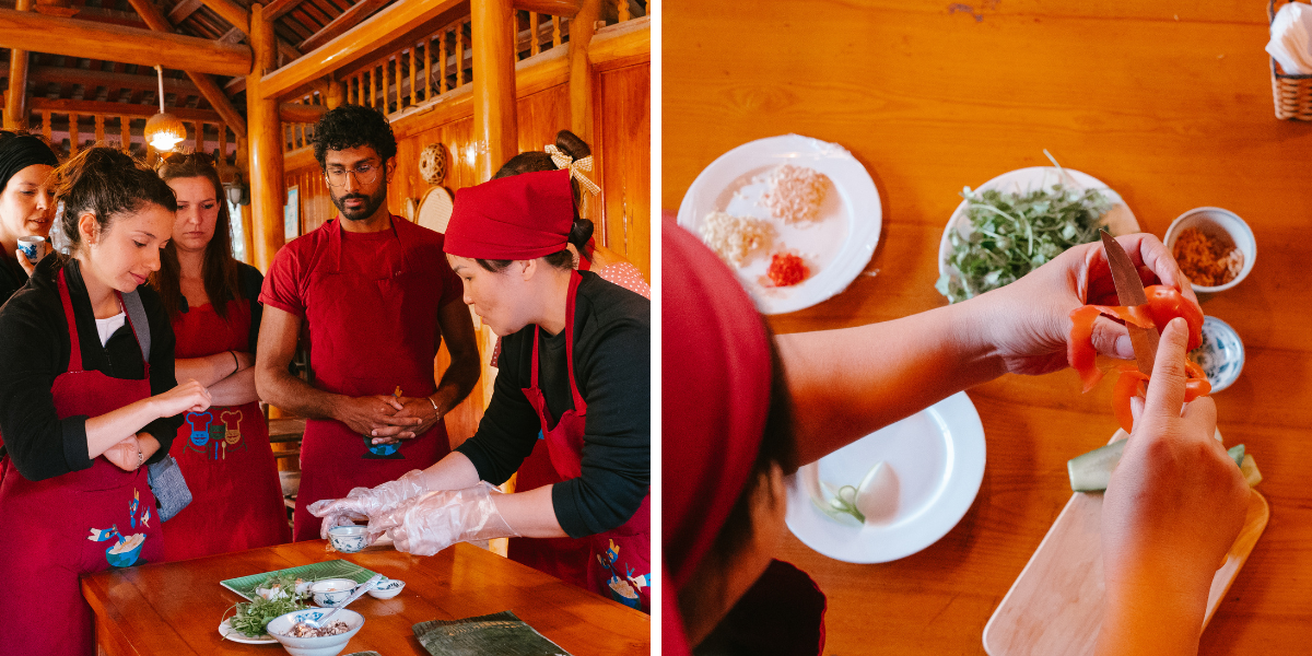 Et assistez à un cours de cuisine vietnamienne