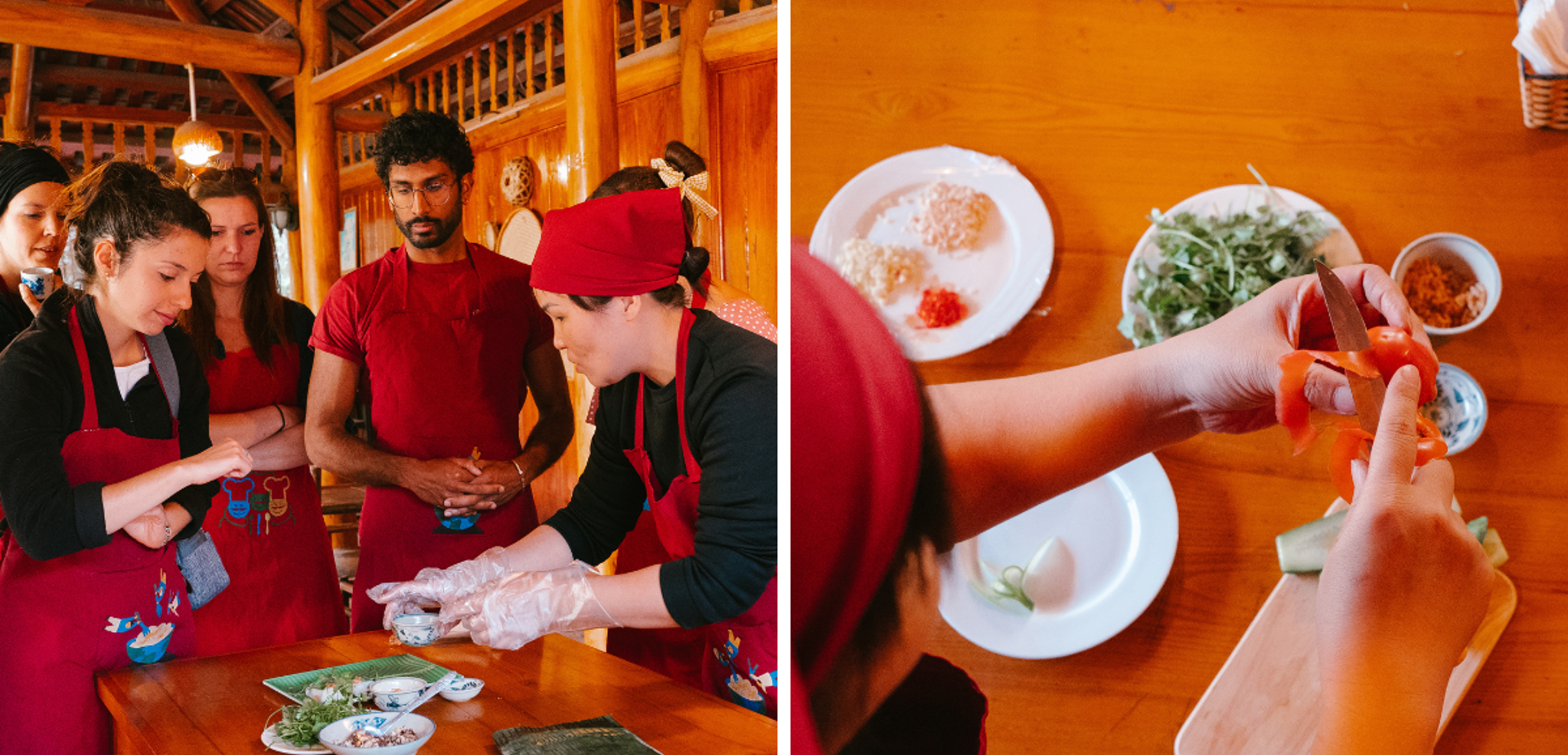 Et assistez à un cours de cuisine vietnamienne
