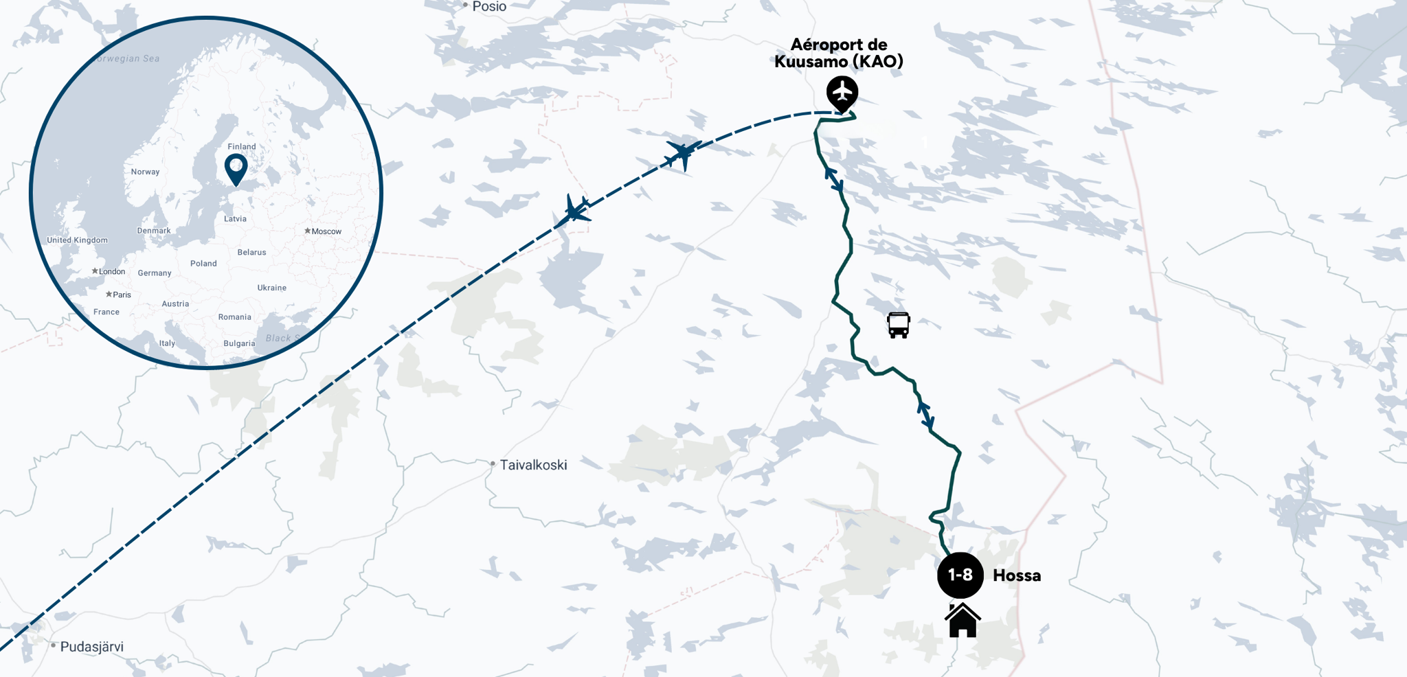 Itinéraire de ton aventure en Finlande