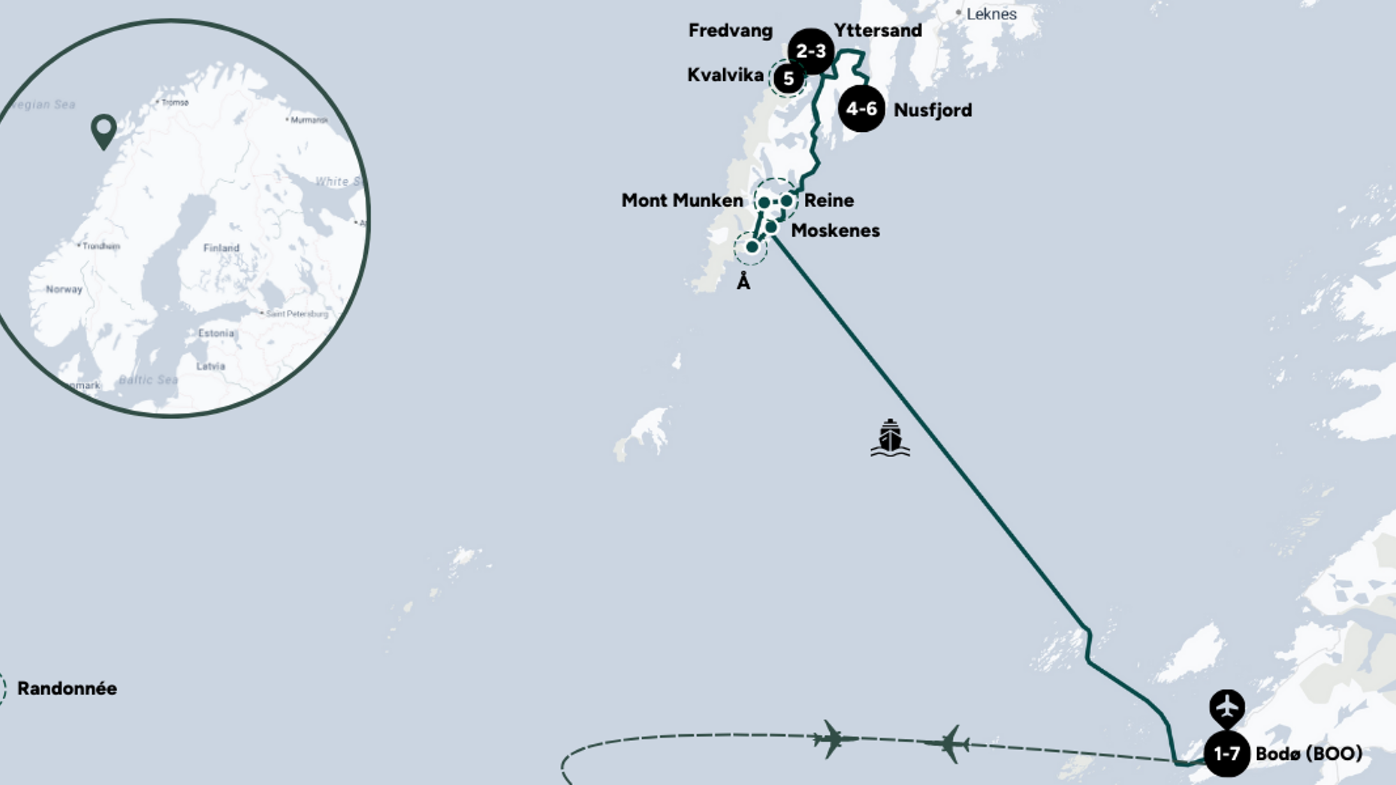 L'itinéraire de votre aventure