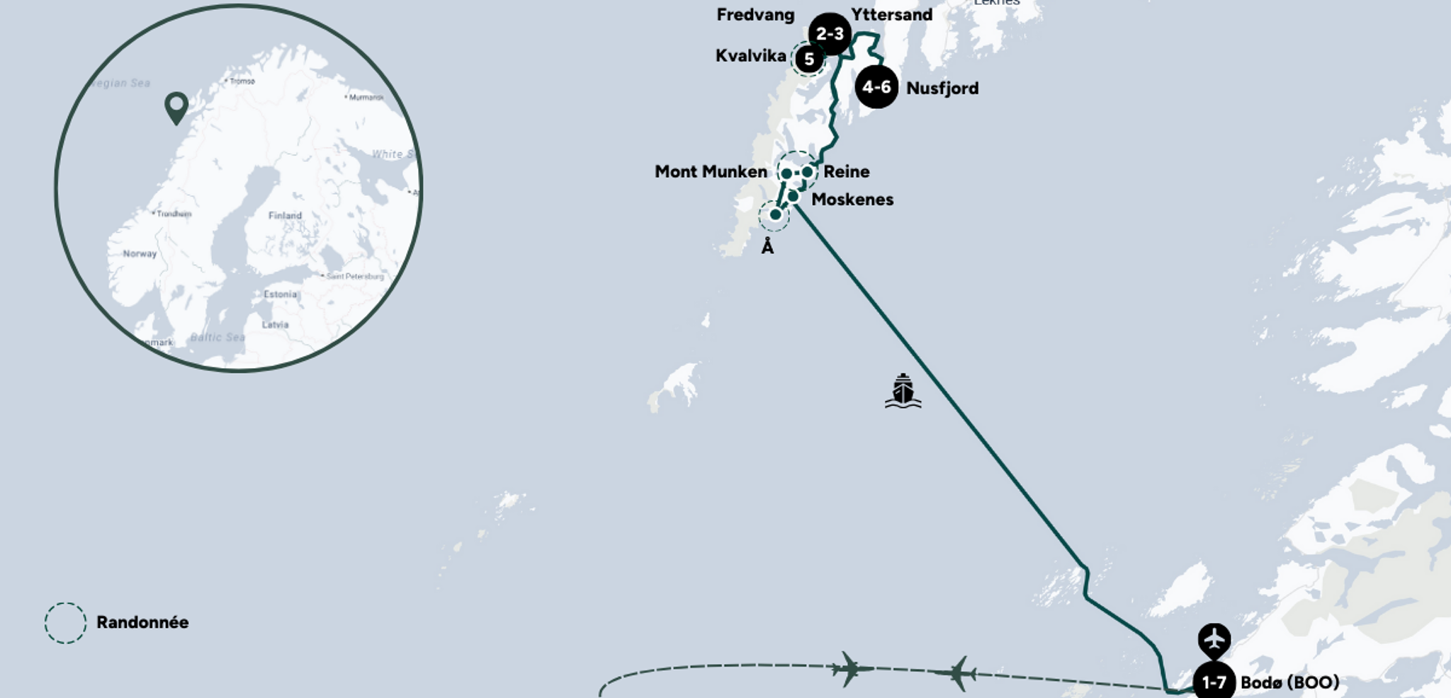 L'itinéraire de votre aventure