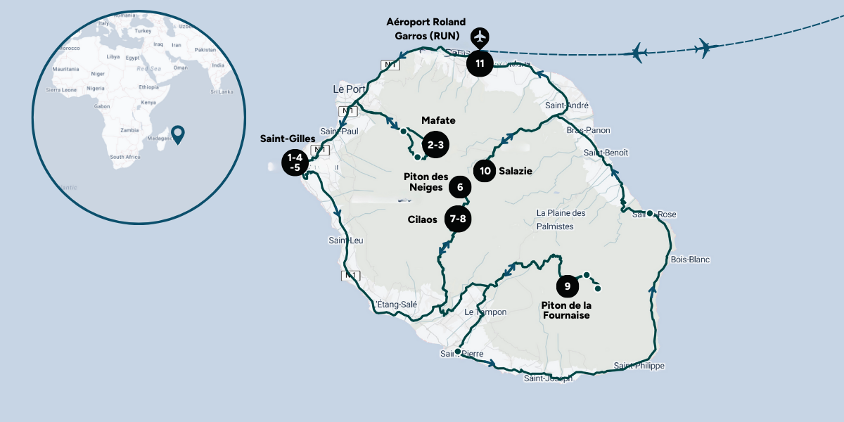 L'itinéraire de votre aventure 