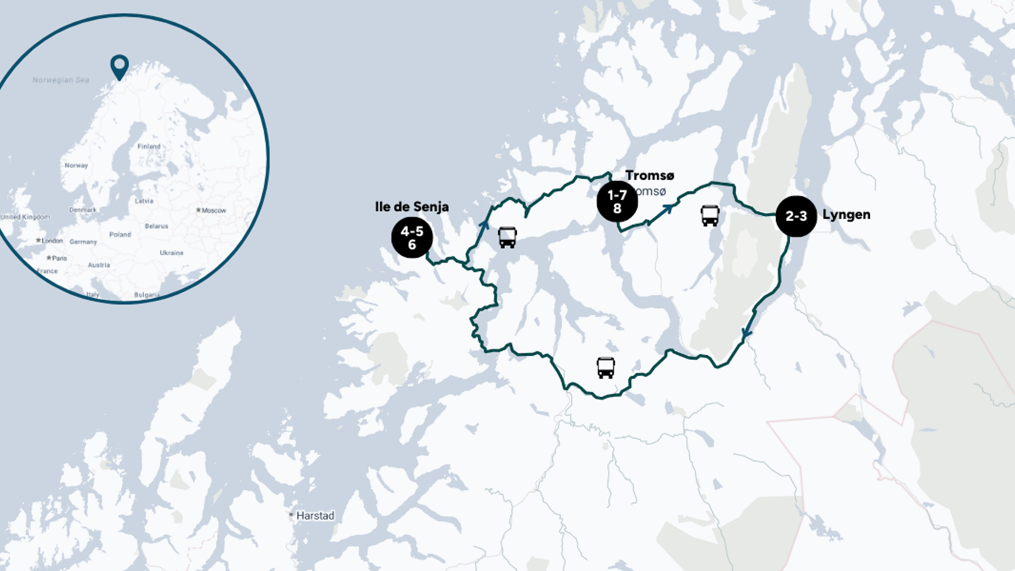 Itinéraire de ton aventure en Norvège