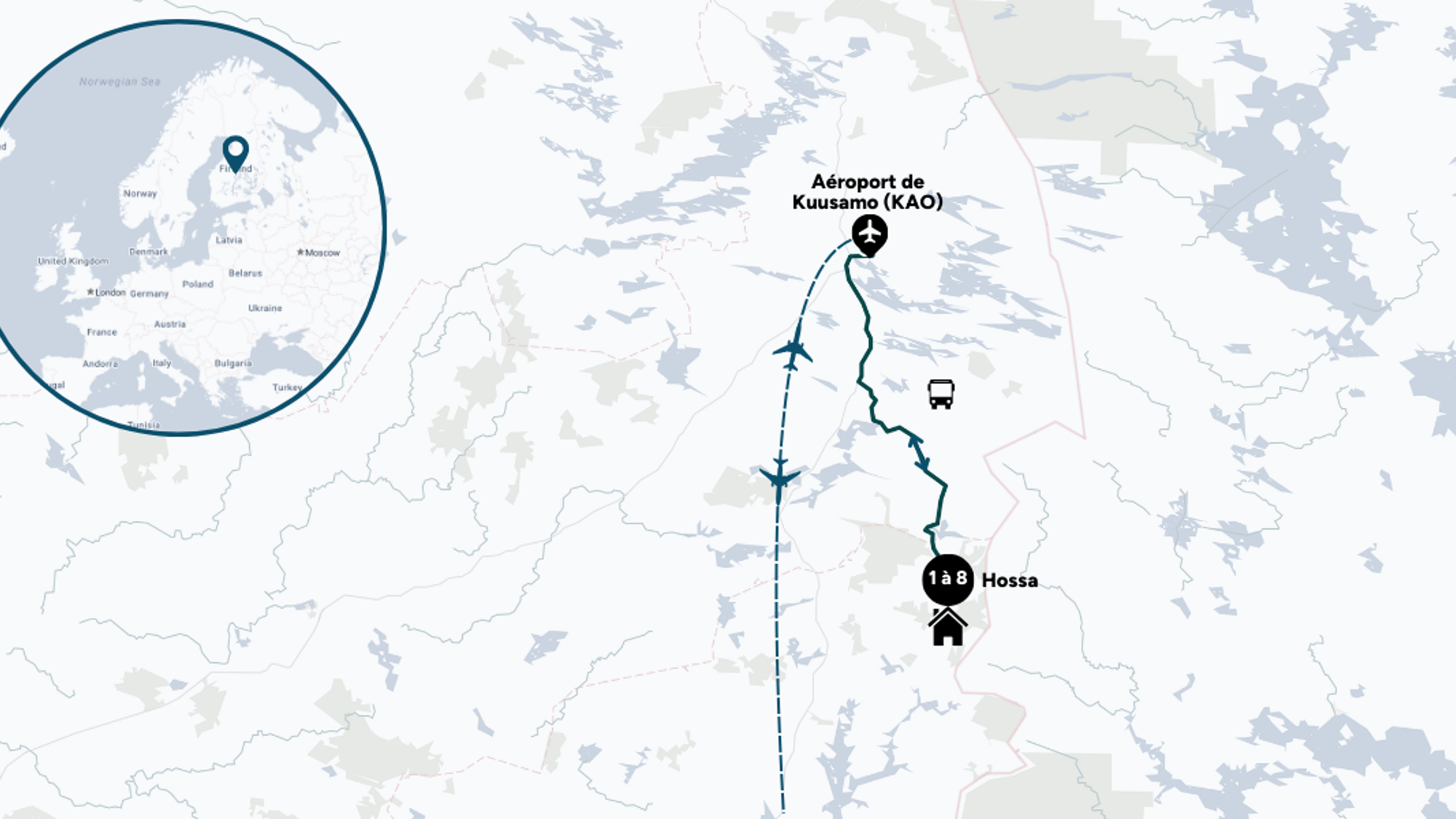 Itinéraire de ton aventure en Finlande