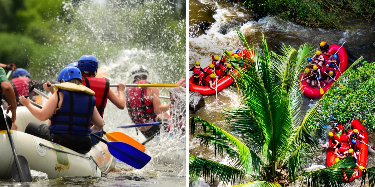 Sensations fortes lors d'une descente en rafting 