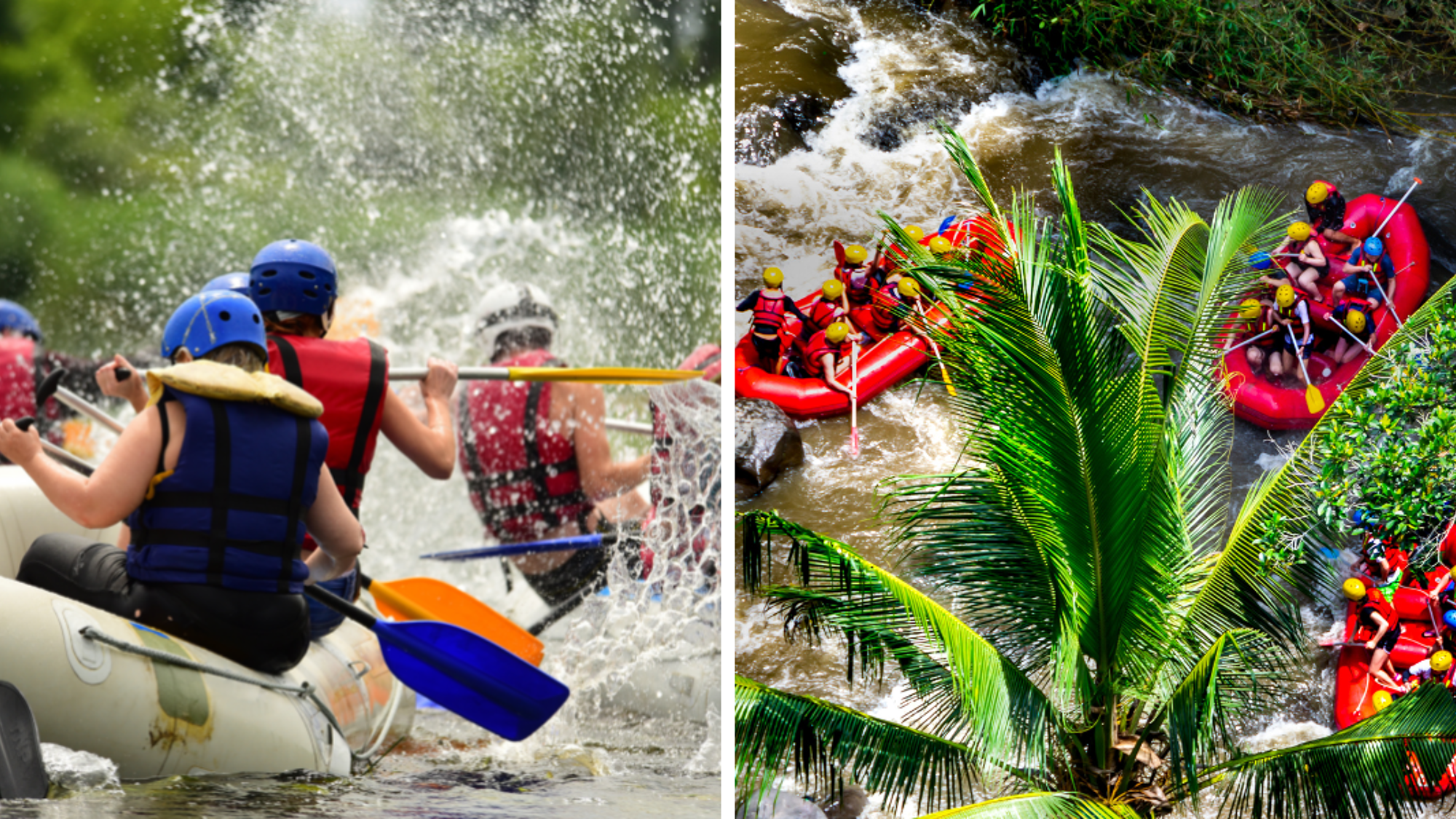 Sensations fortes lors d'une descente en rafting