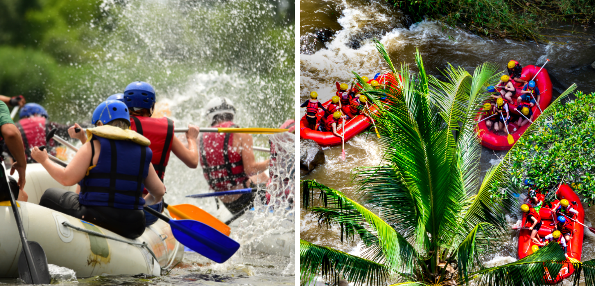 Sensations fortes lors d'une descente en rafting
