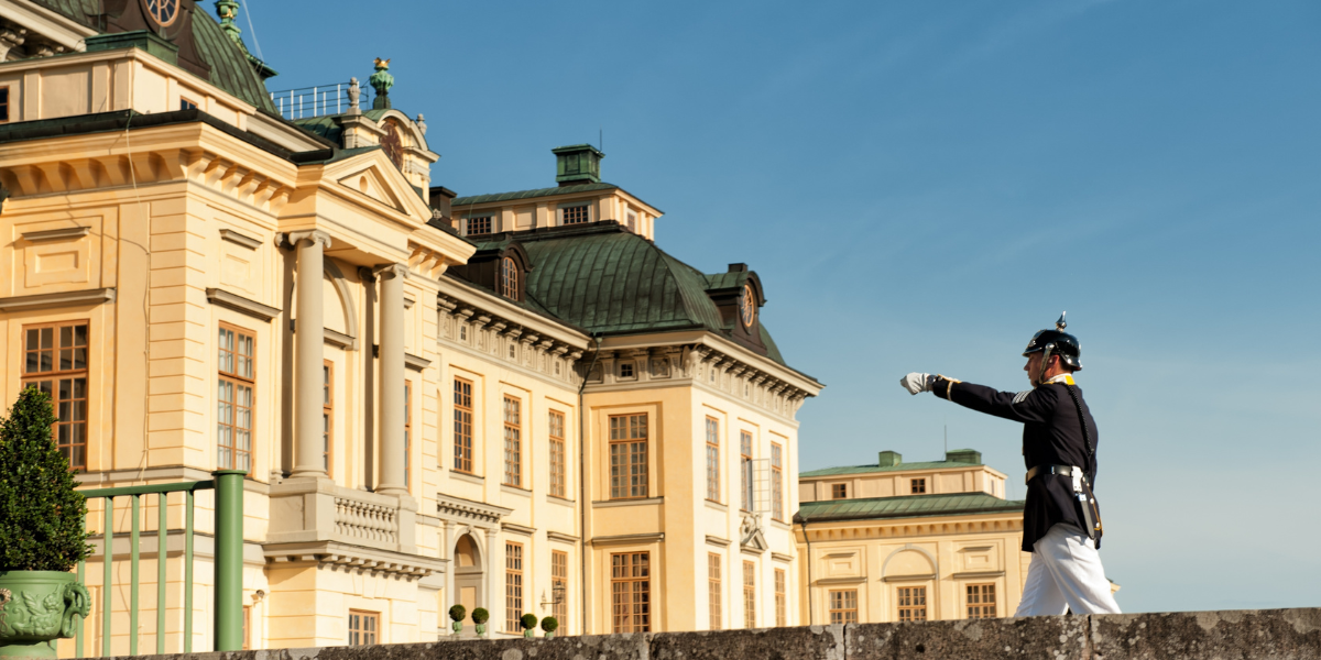 La relève de la garde au chateau royal de Stockholm