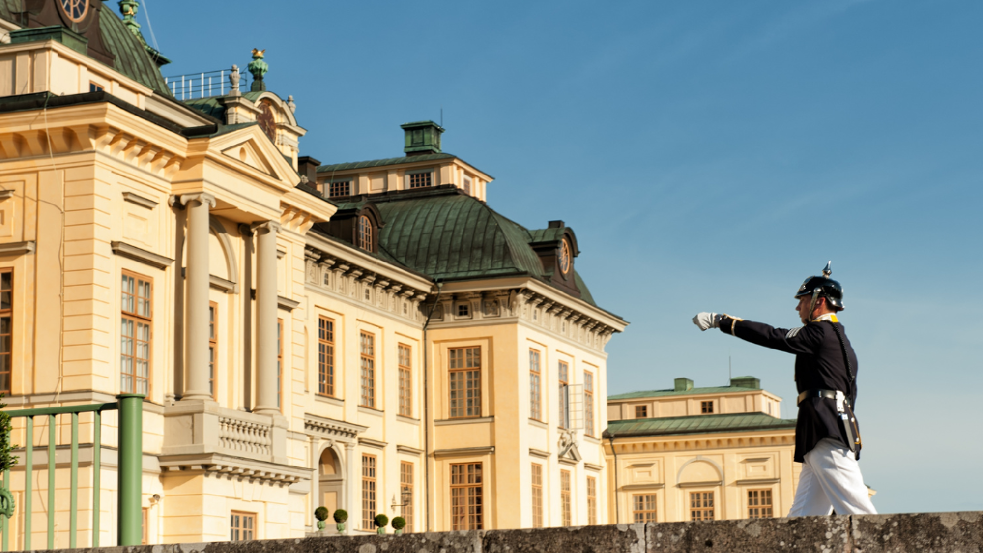 La relève de la garde au chateau royal de Stockholm
