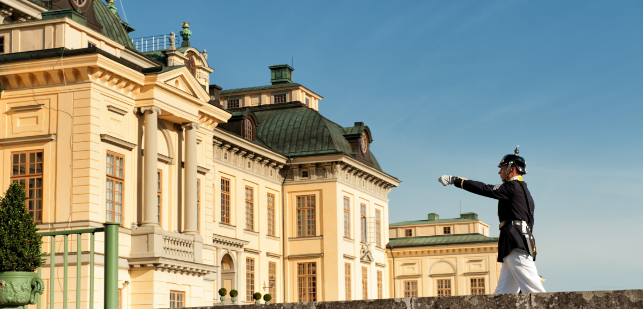 La relève de la garde au chateau royal de Stockholm