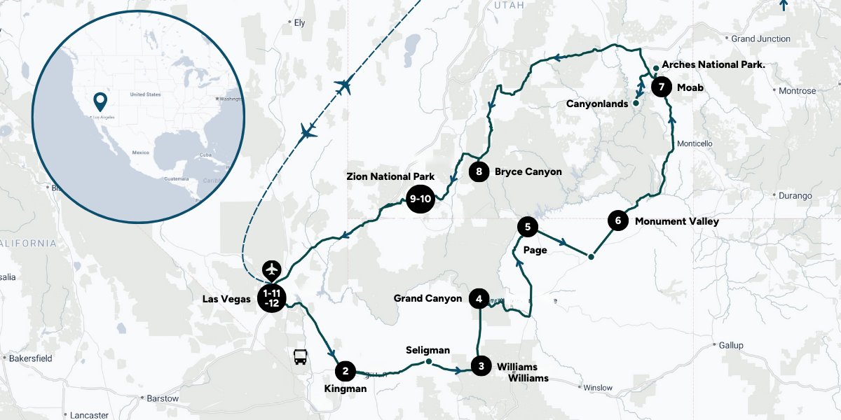 L'itinéraire de votre roadtrip 