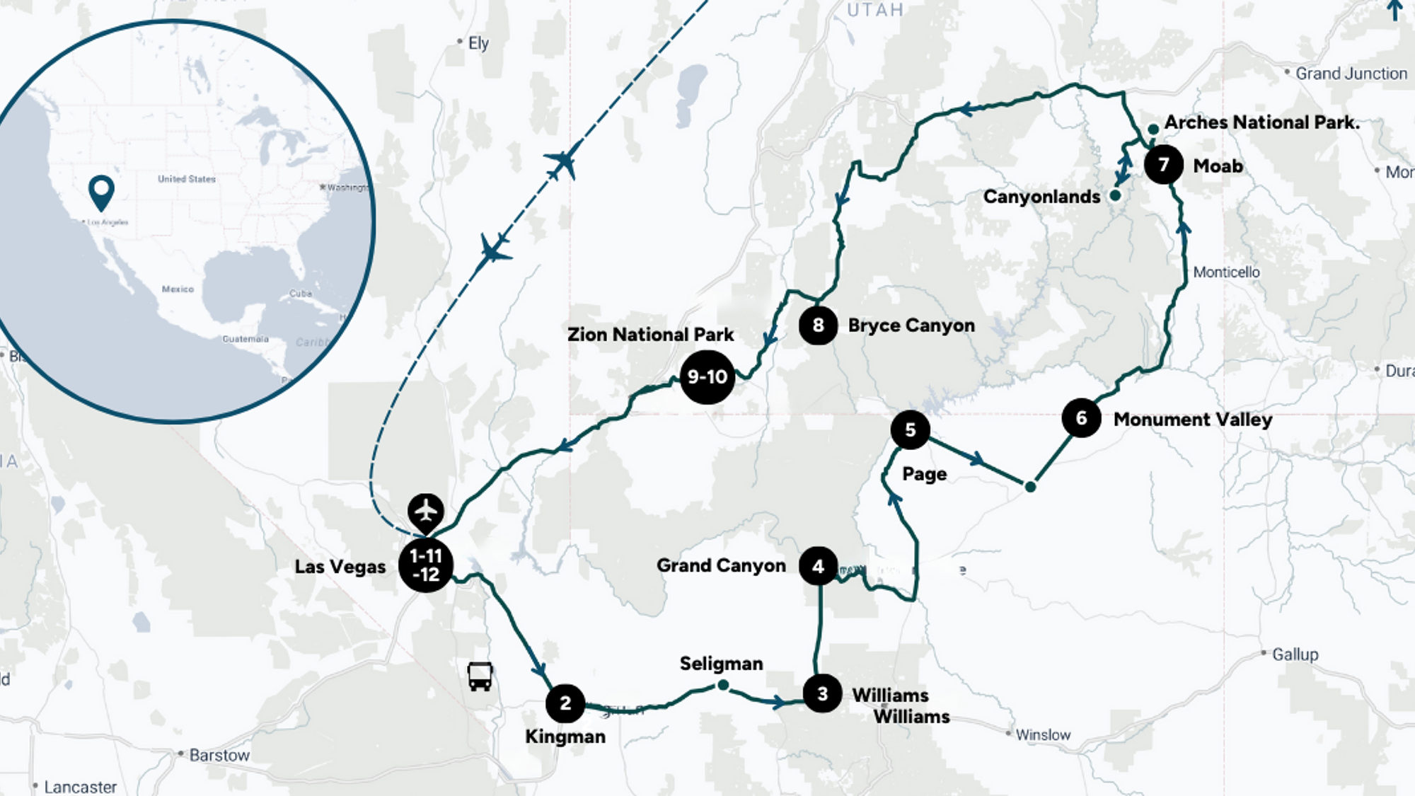 L'itinéraire de votre roadtrip