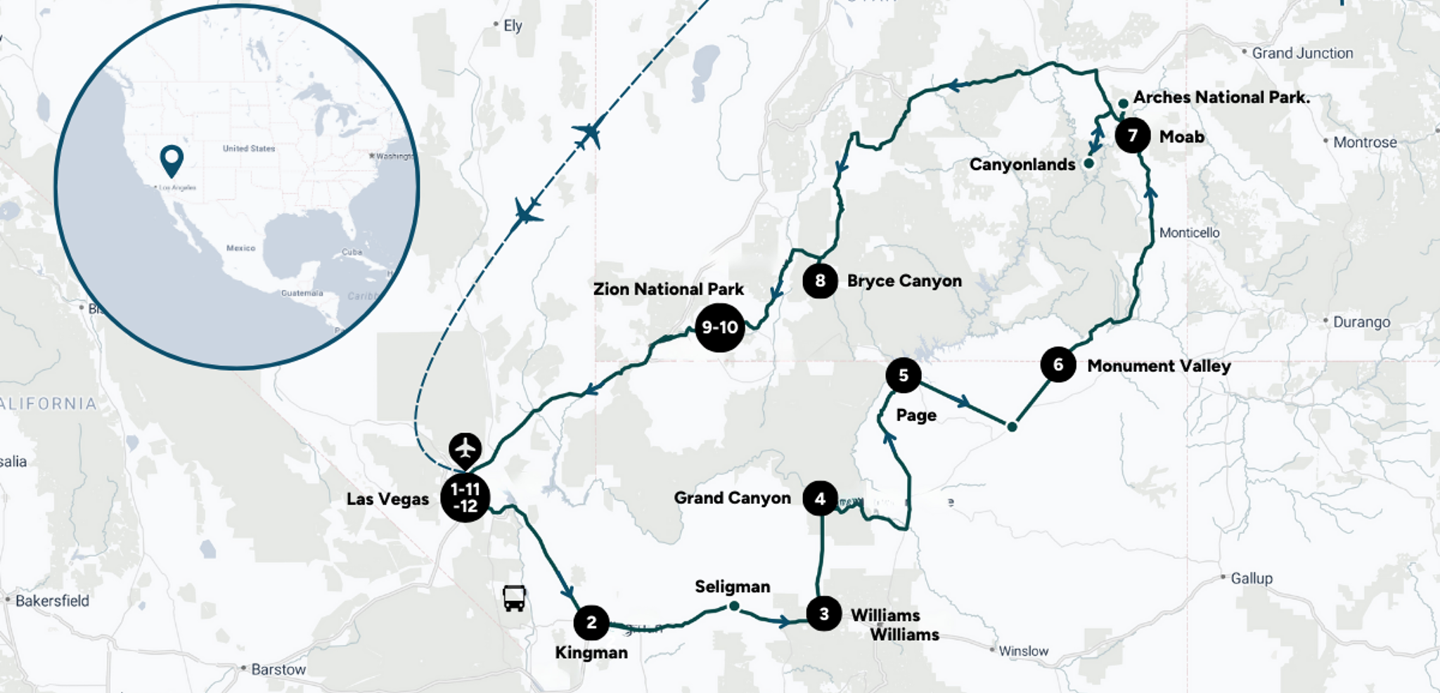L'itinéraire de votre roadtrip
