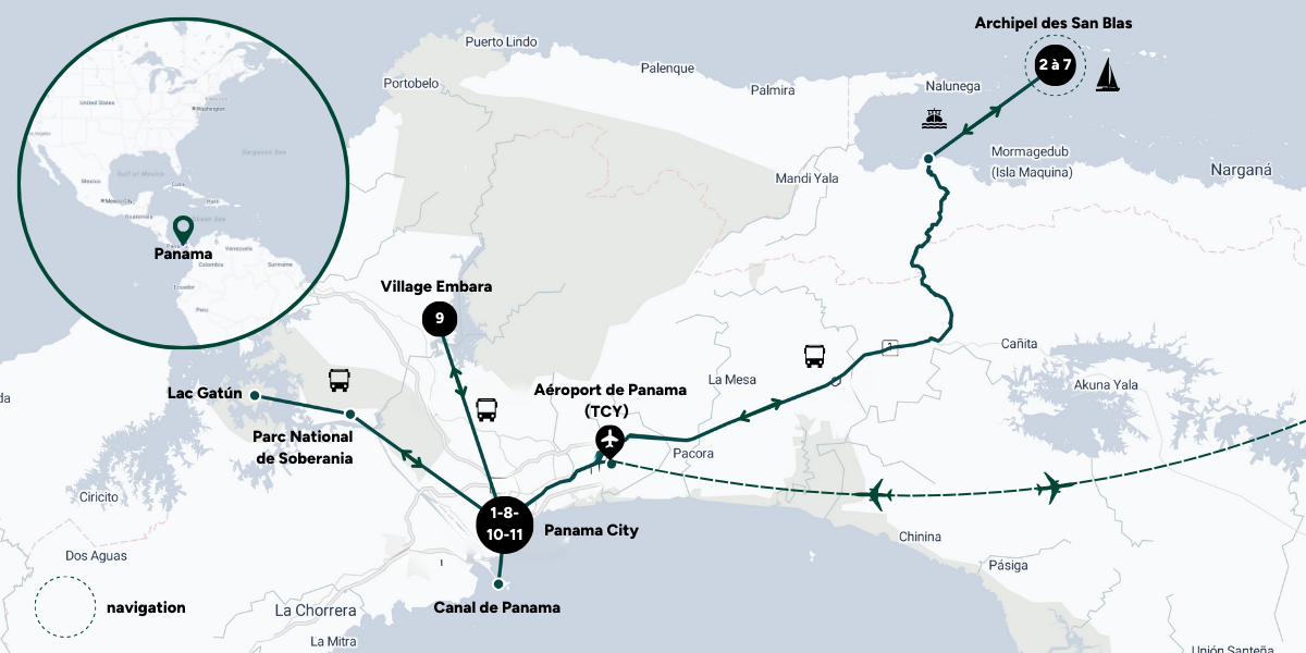 L'itinéraire de ton aventure entre terre et mer 
