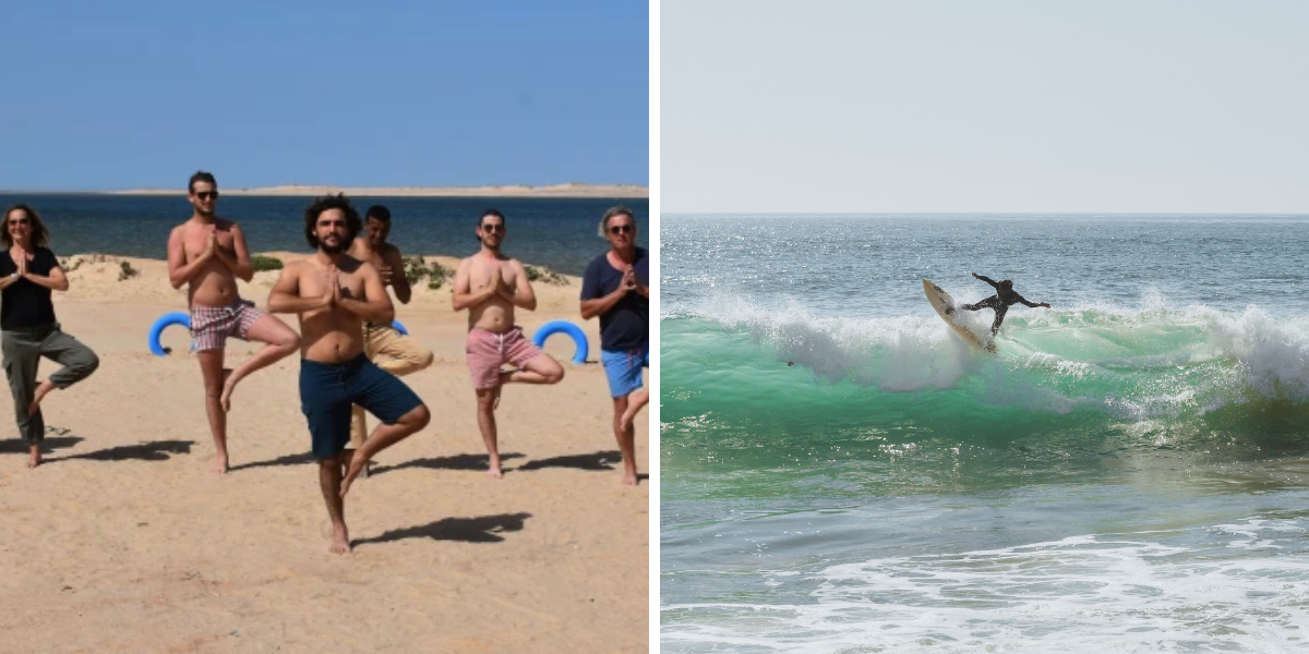 Pendant votre journée de pause, laissez-vous tenter par un cours de yoga ou de surf (en option)