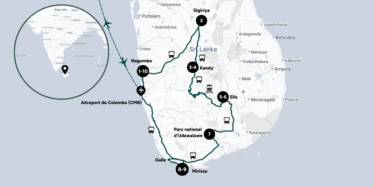 L'itinéraire de votre aventure  