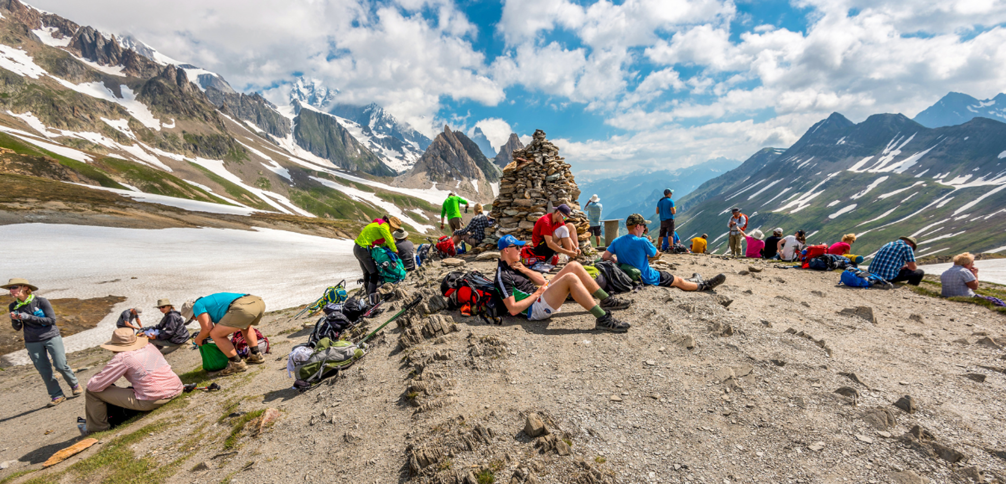 Col de la Seigne, à cheval entre l'Italie et la France