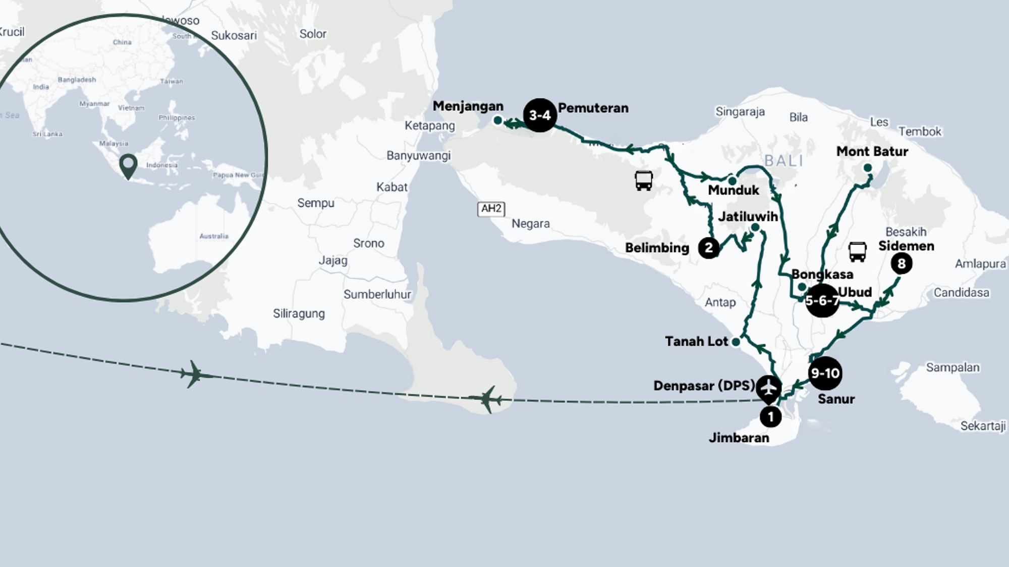 L'itinéraire de votre aventure