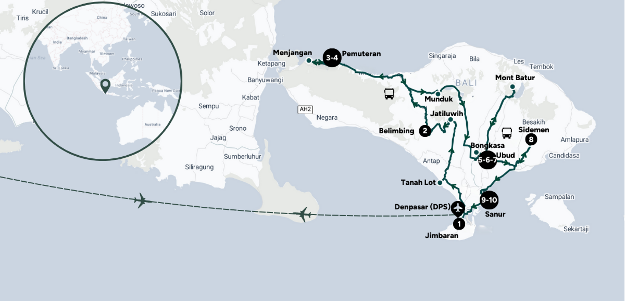 L'itinéraire de votre aventure